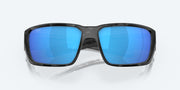 Blue Mirror Polarized Glass Lenses, Tiger Shark Frame