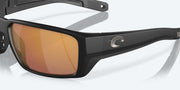 Gold Mirror Polarized Glass Lenses, Matte Black Frame