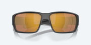 Gold Mirror Polarized Glass Lenses, Matte Black Frame