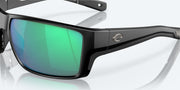 Green Mirror Polarized Glass Lenses, Matte Black Frame