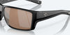 [Copper Silver Mirror Polarized Glass Lenses, Matte Black Frame]