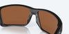 [Copper Silver Mirror Polarized Glass Lenses, Matte Black Frame]