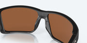 Copper Silver Mirror Polarized Glass Lenses, Matte Black Frame