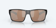 Copper Silver Mirror Polarized Glass Lenses, Matte Black Frame