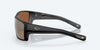 [Copper Silver Mirror Polarized Glass Lenses, Matte Black Frame]