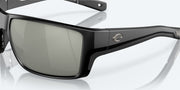 Gray Silver Mirror Polarized Glass Lenses, Matte Black Frame