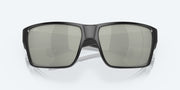 Gray Silver Mirror Polarized Glass Lenses, Matte Black Frame