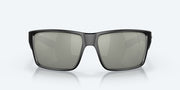 Gray Silver Mirror Polarized Glass Lenses, Matte Black Frame