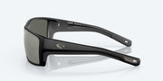 Gray Silver Mirror Polarized Glass Lenses, Matte Black Frame