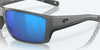 [Blue Mirror Polarized Glass Lenses, Matte Gray Frame]