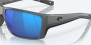 Blue Mirror Polarized Glass Lenses, Matte Gray Frame