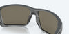 [Blue Mirror Polarized Glass Lenses, Matte Gray Frame]