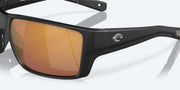 Gold Mirror Polarized Glass Lenses, Matte Black Frame