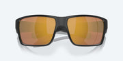 Gold Mirror Polarized Glass Lenses, Matte Black Frame