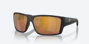 Gold Mirror Polarized Glass Lenses, Matte Black Frame