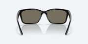 Blue Mirror Polarized Glass Lenses, Black Frame