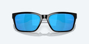 Blue Mirror Polarized Glass Lenses, Black Frame