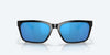 [Blue Mirror Polarized Glass Lenses, Black Frame]