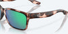 [Green Mirror Polarized Glass Lenses, Coral Tortoise Frame]