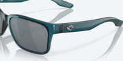 Gray Silver Mirror Polarized Polycarbonate Lenses, Teal Frame