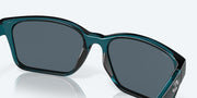 Gray Silver Mirror Polarized Polycarbonate Lenses, Teal Frame