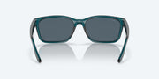 Gray Silver Mirror Polarized Polycarbonate Lenses, Teal Frame