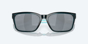 Gray Silver Mirror Polarized Polycarbonate Lenses, Teal Frame