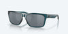 [Gray Silver Mirror Polarized Polycarbonate Lenses, Teal Frame]