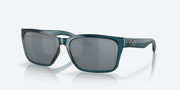 Gray Silver Mirror Polarized Polycarbonate Lenses, Teal Frame