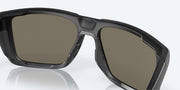 Blue Mirror Polarized Glass Lenses, Matte Black Frame