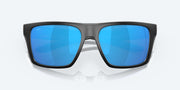 Blue Mirror Polarized Glass Lenses, Matte Black Frame