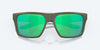 [Green Mirror Polarized Glass Lenses, Steel Gray Metallic Frame]