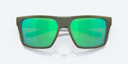 Green Mirror Polarized Glass Lenses, Steel Gray Metallic Frame