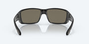 Blue Mirror Polarized Glass Lenses, Matte Black Frame