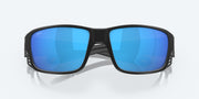 Blue Mirror Polarized Glass Lenses, Matte Black Frame