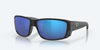 [Blue Mirror Polarized Glass Lenses, Matte Black Frame]