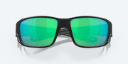 Green Mirror Polarized Glass Lenses, Matte Black Frame