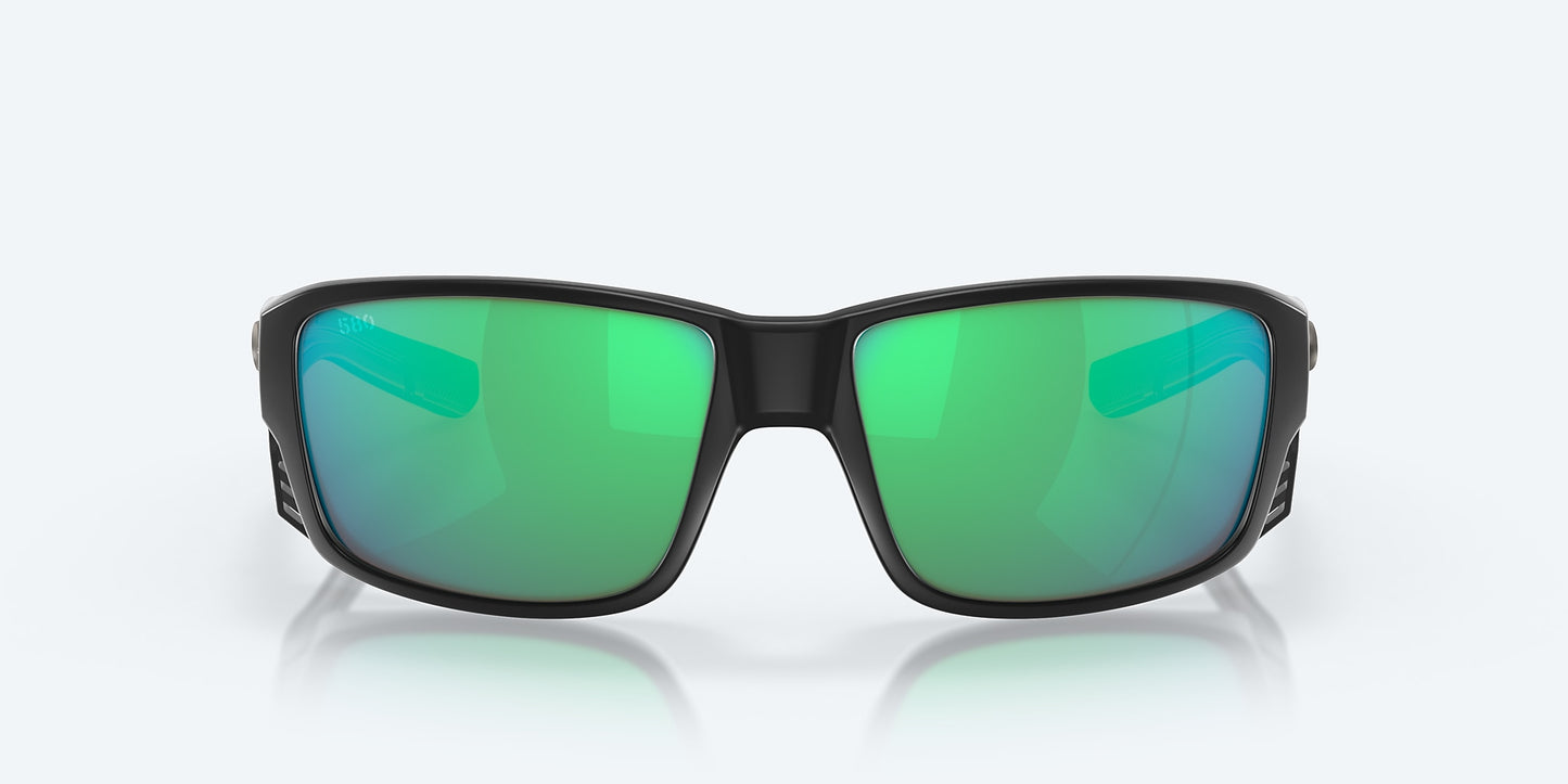 [Green Mirror Polarized Glass Lenses, Matte Black Frame]