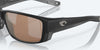 [Copper Silver Mirror Polarized Glass Lenses, Matte Black Frame]