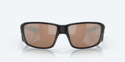 Copper Silver Mirror Polarized Glass Lenses, Matte Black Frame