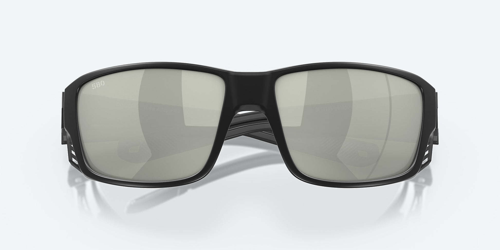 [Gray Silver Mirror Polarized Glass Lenses, Matte Black Frame]