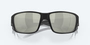 Gray Silver Mirror Polarized Glass Lenses, Matte Black Frame