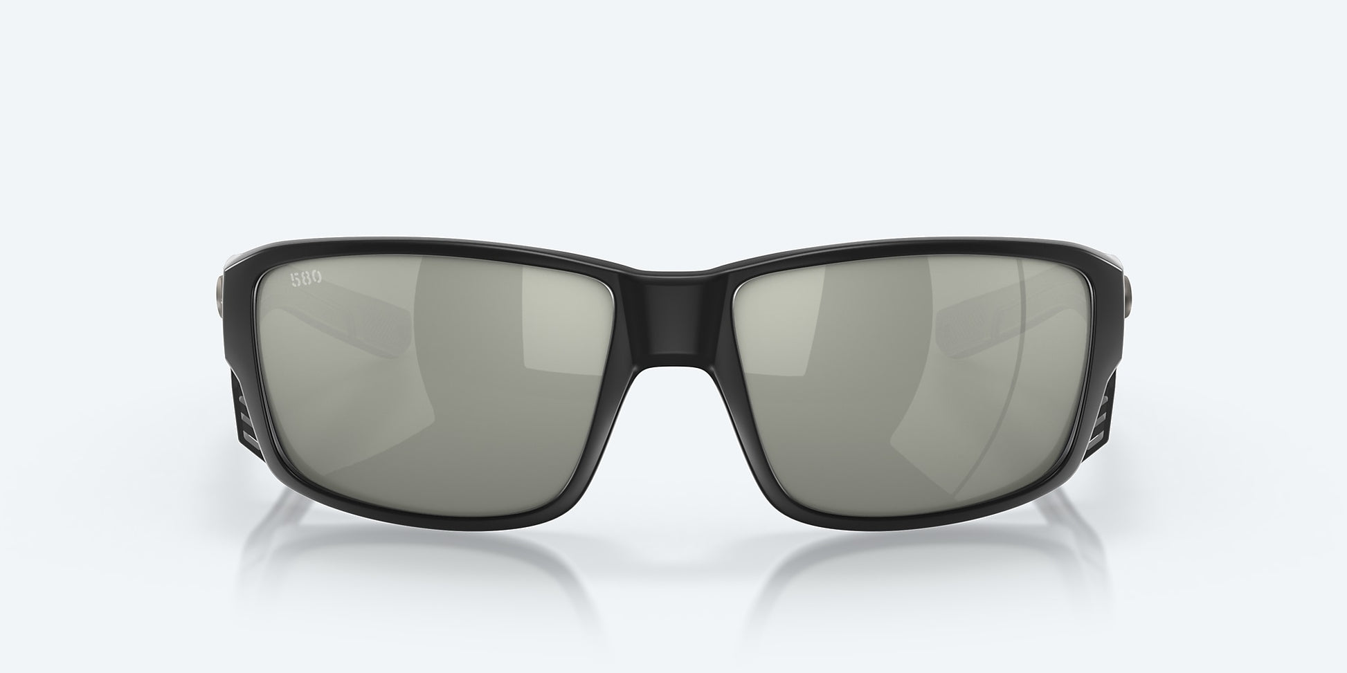 [Gray Silver Mirror Polarized Glass Lenses, Matte Black Frame]
