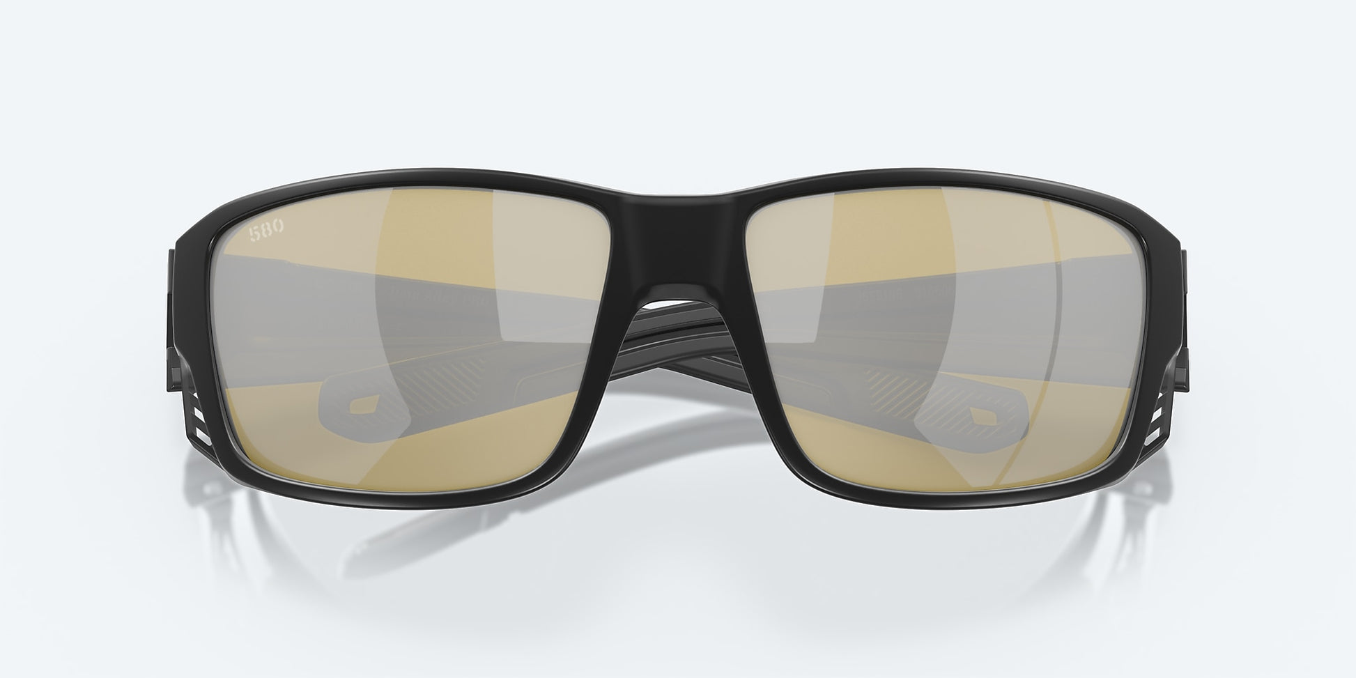 [Sunrise Silver Mirror Polarized Glass Lenses, Matte Black Frame]