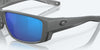 [Blue Mirror Polarized Glass Lenses, Matte Gray Frame]