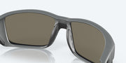 Blue Mirror Polarized Glass Lenses, Matte Gray Frame