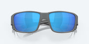 Blue Mirror Polarized Glass Lenses, Matte Gray Frame