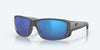 [Blue Mirror Polarized Glass Lenses, Matte Gray Frame]