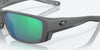 [Green Mirror Polarized Glass Lenses, Matte Gray Frame]