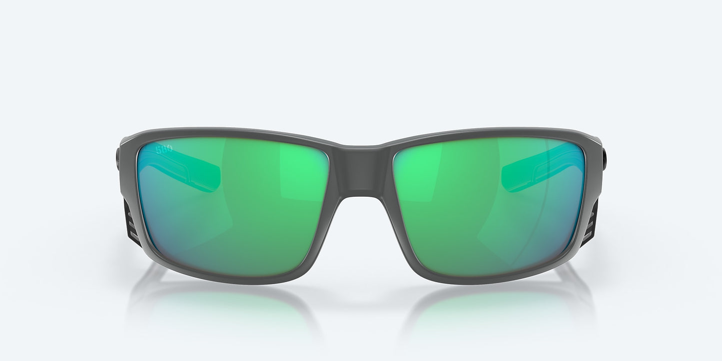 [Green Mirror Polarized Glass Lenses, Matte Gray Frame]